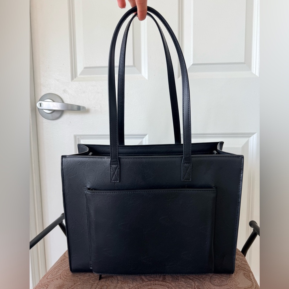 BEIS Black Work Tote Bag with Adjustable Shoulder Strap Like New - Picture 2 of 11